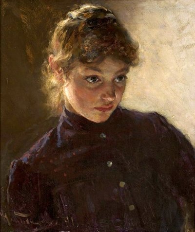 Ritratto di una giovane ragazza da Nikolai Dmitrievich Kuznetsov